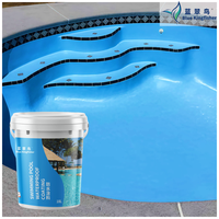 Revêtement imperméable en polyuréthane à haute élasticité Blue Kingfisher pour toits en béton et piscines, protection longue durée