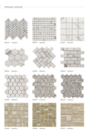 Mosaïque de carreaux de porcelaine brillante et mate de couleur fantaisie 100x100 mm pour murs et sols, mosaïque de carreaux de type métro
