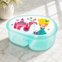 Meilleure vente Logo personnalisé Contenant à collation sans BPA Boîte à bento à compartiment unique avec couvercle en plastique pour le stockage du déjeuner en toute sécurité