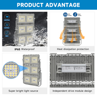 Luz de Alta Luminosidad para Parques Infantiles, Potencia de Salida de 50w/100w/150w/200w/300w/400w, Entrada de CA 100-277V, Reflector LED para Estadios