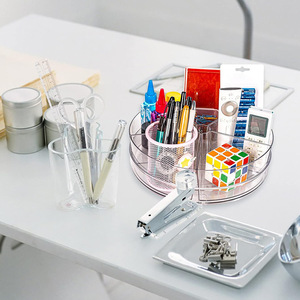 Transparent Plastic Food Storage <b>Rack</b> With Compartments Rotating Fruit <b>Plate</b> Multi Functional Large Capacity Storage Box - Product Image 2
