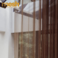 Voilages métalliques tissés avec plis pour usage domestique et commercial – Rideaux décoratifs en maille pour séparateurs de pièce, fenêtres et cheminées