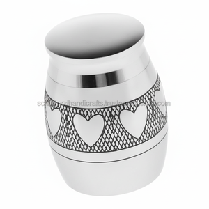 Venta al por mayor de alta calidad de latón cremación urna creativa de lujo de diseño clásico urna de alta calidad suministros funerarios urna - Product Image 1