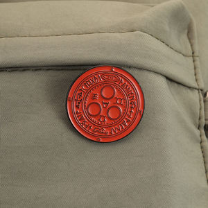 Broches en émail Symbole Halo <span class=keywords><strong>du</strong></span> <span class=keywords><strong>Soleil</strong></span>, Emblème de culte <span class=keywords><strong>du</strong></span> jeu d'horreur gothique, Badge de revers, Bijoux en gros - Product Image 3