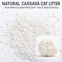 Litière pour chat en tapioca naturelle, contrôle des odeurs, écologique, forte absorption, absorption rapide de l'eau