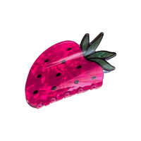 Pince à cheveux tendance pour femme, 10 cm, en acrylique, motif fruits (citron, pastèque, fraise), accessoires pour cheveux, ornements pour usage quotidien