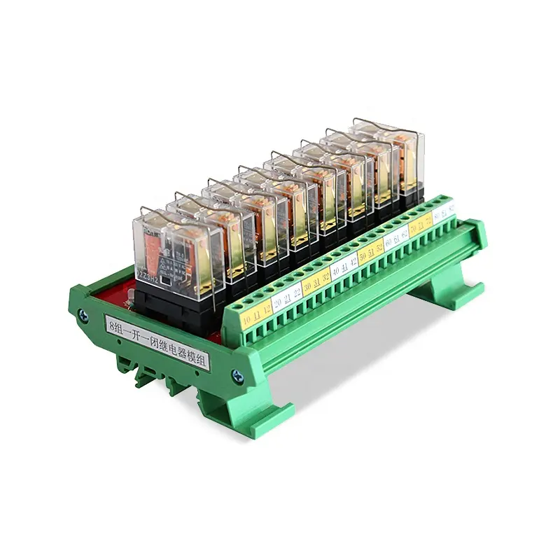 8-kênh Din Rail Relay mô-đun G2R-1-E Rơ Le 10A spdt JR-8L1