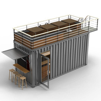 Vente flash : Kiosque portable de 20 pieds, modifié, préfabriqué, modulaire, café, conteneur d'expédition, bar