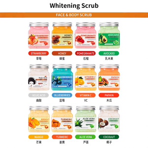 Exfoliante Corporal con Aroma a Frutas, para Piel de Gallina, Limpieza <span class=keywords><strong>Profunda</strong></span> Facial y Corporal, Envase en Tarro de 350g - Product Image 2