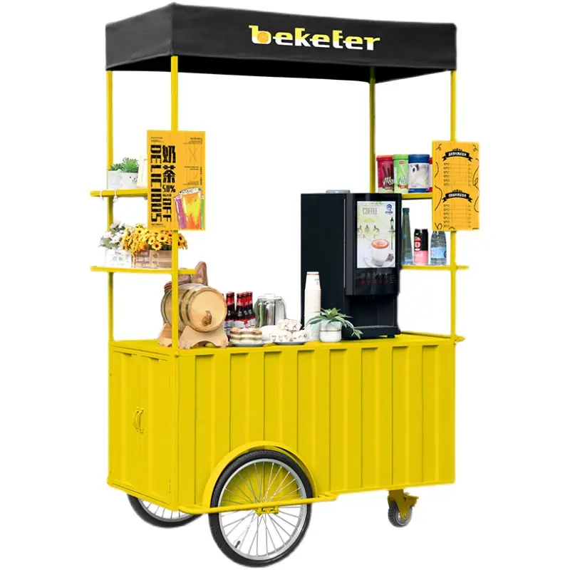 Speisenwagen und Warenwagen Kaffeefahrrad Imbisswagen Eiscreme-Fadern popular in den USA