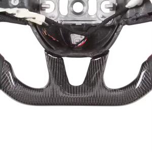 Volant modifié en fibre de carbone forgé à LED pour <span class=keywords><strong>Dodge</strong></span> Charger Challenger Hellcat 2015 + Jeep Grand Cherokee Trackhawk <span class=keywords><strong>SRT</strong></span> - Product Image 6