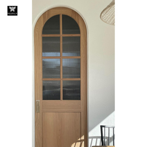 Moderno Slat in <span class=keywords><strong>legno</strong></span> scorrevoli porte nascoste per <span class=keywords><strong>case</strong></span> Design classico interni in <span class=keywords><strong>legno</strong></span> porta ad arco per la casa ville - Product Image 5