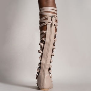 <span class=keywords><strong>Sandalias</strong></span> de <span class=keywords><strong>gladiador</strong></span> con cierre de lazo y cremallera trasera para mujer, zapatos planos de alta calidad, a la moda - Product Image 5
