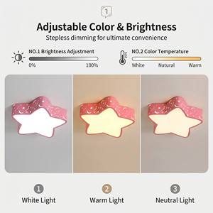 Plafonnier LED pour chambre d'enfant, design moderne et minimaliste, protection oculaire, en fer, pour salon et salle à manger, spectre <span class=keywords><strong>complet</strong></span> CRI 98 - Product Image 3