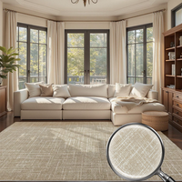 Modern High Pile Tufted Wool Polyester Blend Eco-Friendly Floor Carpet Rug Soft Anti-Collapse Solid Color Latex Backing Bedroom