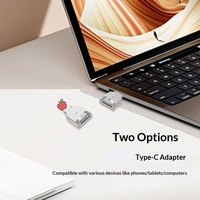 Adaptador OTG Portátil de Aleación de Aluminio Tipo-C a Lector de Tarjetas SD, Conector de Transferencia de Tarjetas de Memoria para Teléfono