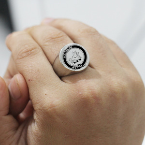 Anillo de Acero de Titanio Redondo de 22 mm con Diseño de Animales Follow Me, Joyería de Moda para Hombre, Regalo - Product Image 4