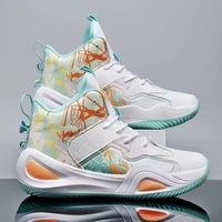 Chaussures de basket-ball à coussin d'air, haute tige, pour adolescents, conçues pour le jeu réel, antidérapantes, durables, amortissantes