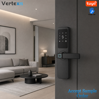 Cerradura Inteligente Digital Anti-Espía Vertexis con Contraseña, Cerradura Electrónica para Puerta con Entrada sin Llave Tuya WiFi Cloud, Desbloqueo por Huella Dactilar