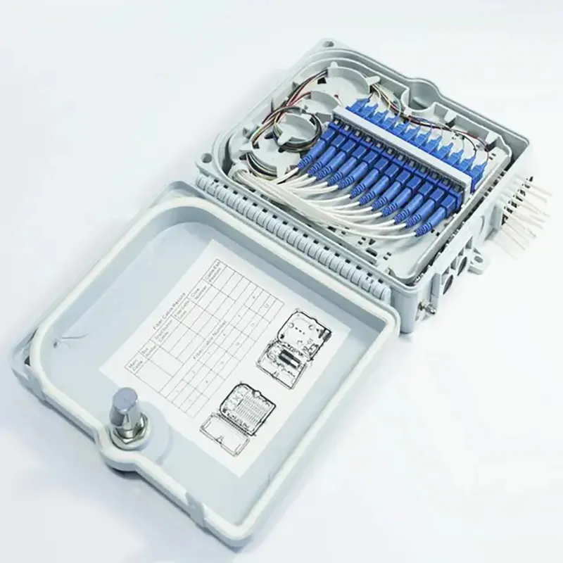 Ip65 16 포트 파이버 액세스 터미널 박스 복근 분배 박스 드롭 케이블 액세스 박스 (1*16 Plc 분배기 또는 카세트 포함)
