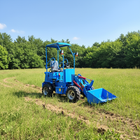 Chargeuse sur pneus multifonctionnelle à moteur diesel, mini-chargeuse hydraulique 4x4, pelle avant haute efficacité pour les chantiers de construction