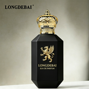 Hot-selling Custom Sticker Crimp Black Empty 30ml 50ml 100ml Irregular Sprayer Glass <b>Perfume</b> <b>Bottles</b> with Golden Plastic Cap - Product Image 2