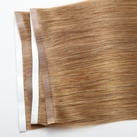 Extensions de cheveux Remy Premium à bandes adhésives, trame fine, lisses naturels, 100% cheveux humains Remy, extensions à trame adhésive invisibles et sans couture