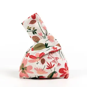 Bolsas femininas com logotipo personalizado, mini sacola de malha floral floral para praia, com quantidade mínima para pedido