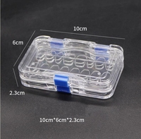 10X6X2.3cm Transparent En Plastique Réutilisable Dentaire Laboratoire Fournitures Dentaire Pont Orthodontique Membrane Emballage Boîte pour Placage Emballage