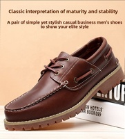 Chaussures bateau classiques haut de gamme en cuir pleine fleur à lacets, confortables, basses, antidérapantes, résistantes à l'abrasion, respirantes et désodorisantes