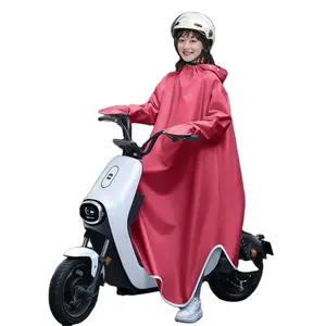 Rainwear Red Trench Coat Fashion Style Hooded Women Men Unisex Raincoat Outdoor Rain Poncho Waterproof Rain Coat