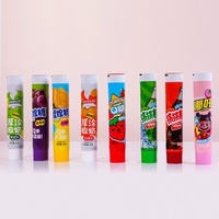 Tube alimentaire cylindrique écologique personnalisé en gros avec bouchon à vis pour liquides, bulles, saveurs de fruits, chewing-gum et dentifrice