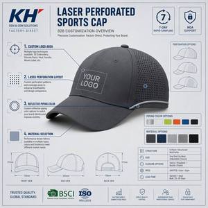 Gorra Deportiva Perforada con Láser, Autorizada por Fábrica BSCI, con Ribete Reflectante para Marcas Globales de IP - Product Image 2