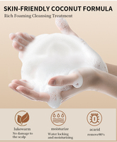 Ensemble de soins capillaires de luxe à l'huile de coco 4 en 1, shampooing professionnel pour le cuir chevelu, après-shampoing, masque capillaire et huile essentielle, vente en gros
