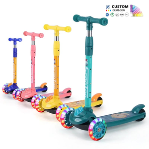 <span class=keywords><strong>Monopattino</strong></span> per Bambini, Giocattolo per Bambini, Scooter per Bambini con <span class=keywords><strong>3</strong></span> Ruote Luminose in PU per l'Allenamento dell'Equilibrio - Product Image 1