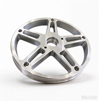 Disque de roue en alliage d'aluminium à 6 branches usiné sur mesure par CNC, plaque de bride en aluminium 6061 pour équipement d'automatisation OEM ODM