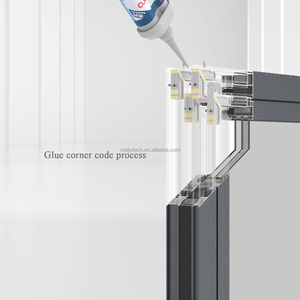 Thiết Kế Hiện Đại Nhôm Dọc Cử<span class=keywords><strong>a</strong></span> Sổ Trượt Nhiệt Bị Kính Thấp E Giá Trị Thấp <span class=keywords><strong>U</strong></span> Thời Tiết Cách Âm Phòng Ngủ Bền - Product Image 6