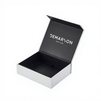 Boîte d'emballage cadeau magnétique haut de gamme pour bijoux, biodégradable, réutilisable, avec impression dorée, gaufrage et pelliculage mat