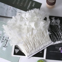 Soldes : Tissu en dentelle blanche turque à franges plates rayées triangulaires pour costumes de carnaval et robes