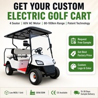 Voiturette de golf électrique homologuée Tarion pour 4 personnes, batterie lithium 72V, propulsion arrière, système de freinage double, 30-50 km/h, autonomie 90 km