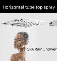 Ensemble de robinet de douche encastré de 10 pouces chromé pour salle de bain, douche à effet de pluie au plafond, hôtel