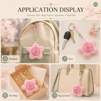 Porte-clés porte-bonheur en peluche personnalisé, Omamori brodé, pendentif étoile doux pour sac, articles promotionnels pour cadeaux d'entreprise