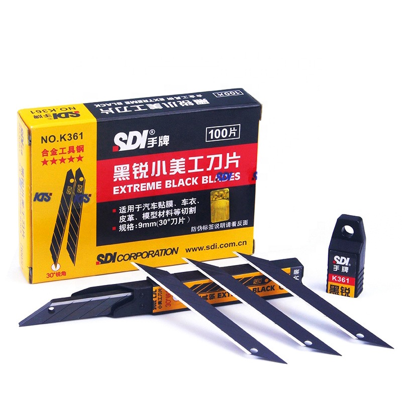 SDI Hand Art K361 небольшое гравировальное лезвие черное Сменное лезвие для резки бумаги для универсального ножа 10 штук в маленькой коробке