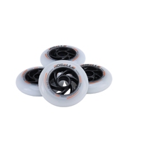 Roues de patins à roulettes de vitesse en ligne de 90 mm à haute élasticité, noyau en PU+PP, pour une utilisation en extérieur