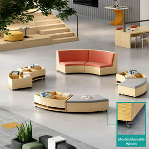 Ghế cho thư viện trường học thư viện đồ nội thất <span class=keywords><strong>sofa</strong></span> đặt phòng đọc sách tủ sách s-hình dạng lớn hiện đại cắt ghế <span class=keywords><strong>sofa</strong></span> bộ - Product Image 2