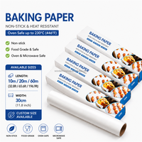 Papier sulfurisé antiadhésif en silicone pour four, en rouleau, avec rainures perforées, pour cuisson et emballage, vente en gros personnalisée