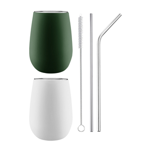 10oz Reusable Travel Ice Coffee Mugs <strong>Double</strong> <strong>Wall</strong> Insulate <strong>Clear</strong> <strong>Plastic</strong> <strong>Tumblers</strong> With Straw and Lid in <strong>Bulk</strong> - Product Image 1