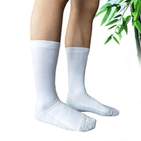 Chaussettes de compression quotidiennes pour femmes en bambou blanc de haute qualité, durables, respirantes et antibactériennes, pour sublimation, vente en gros