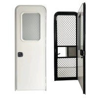 Porte moustiquaire en alliage d'aluminium à fermeture magnétique pour camping-car, empêche les insectes, laisse entrer l'air frais, entrée mains libres pour caravane et remorque de voyage