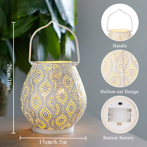 Ramadan LED Đèn lồng không dây treo Cổ Tích chuỗi <span class=keywords><strong>Lights</strong></span> Set cho món quà kỳ nghỉ trang trí - Product Image 2